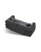 Daisy 3-Sitzer-Schlafsofa aus Samt dunkelgrau - 206x95x70
