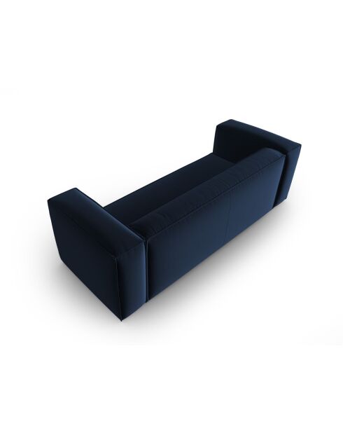 Sofá Verbena de terciopelo de 4 plazas azul real - 230x94x73 cm