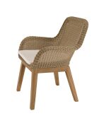 8/10 persoons tuinmeubelset - 1 rechthoekige eettafel en 8 tuinstoelen - Beige en wit