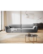 Vanda 4-Sitzer-Samtsofa Grau - 248x110x85 cm