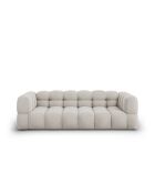 Aster Modulares 4-Sitzer-Sofa aus hellbeigem Samt, 244 x 102 x 70