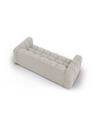 Aster Modulares 4-Sitzer-Sofa aus hellbeigem Samt, 244 x 102 x 70