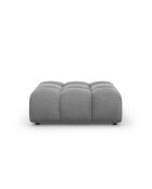 Pouf velours Aster 1 place Gris Clair - 102x80x43