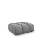 Pouf velours Aster 1 place Gris Clair - 102x80x43