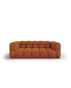 Aster 3-Sitzer-Samtsofa aus Terrakotta — 214x102x70