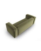 Sofá Verbena 4 plazas de terciopelo verde claro - 230x94x73 cm