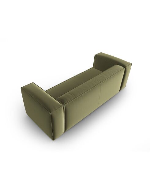 Sofá Verbena 4 plazas de terciopelo verde claro - 230x94x73 cm