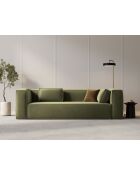 Sofá Verbena 4 plazas de terciopelo verde claro - 230x94x73 cm