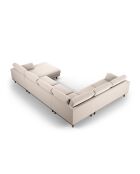 Panorama-Ecksofa (linke Seite) Hebe Velvet 6 Sitze Beige - 350x273x83 cm