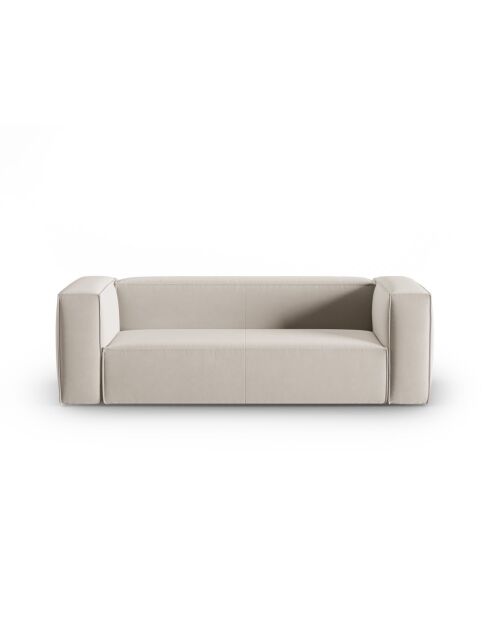 Verbena 3-Sitzer-Samtsofa Ecru - 200x94x73 cm