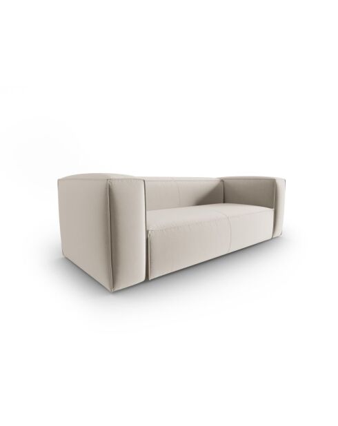 Verbena 3-Sitzer-Samtsofa Ecru - 200x94x73 cm