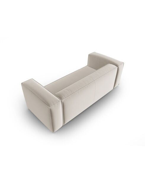 Verbena 3-Sitzer-Samtsofa Ecru - 200x94x73 cm