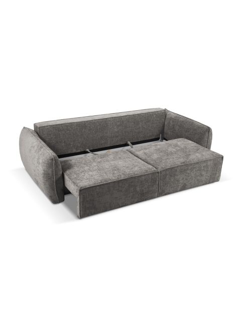 3-zits slaapbank Vanda met opbergbox Grijs - 244x97x91 cm