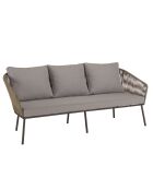 Set di mobili da giardino a 5 posti in acacia oliata color tortora