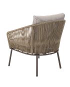 Set di mobili da giardino a 5 posti in acacia oliata color tortora