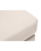 Pouf velours Hebe 1 place Beige - 86x60x43 cm