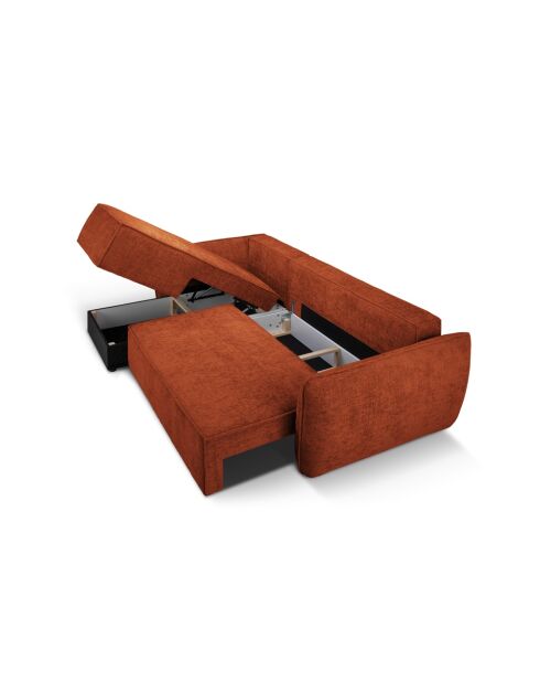 Wandelbares Ecksofa für 4 Personen, links, mit Stauraum, Terrakotta, 252 x 165 x 87 cm