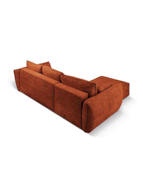 Wandelbares Ecksofa für 4 Personen, links, mit Stauraum, Terrakotta, 252 x 165 x 87 cm