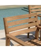 Gartenmöbelset 8/10 Personen - 1 rechteckiger Esstisch und 8 beigefarbene Gartenstühle