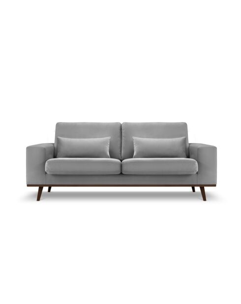 Hebe 2-Sitzer-Sofa aus Samt Grau - 199x93x83 cm