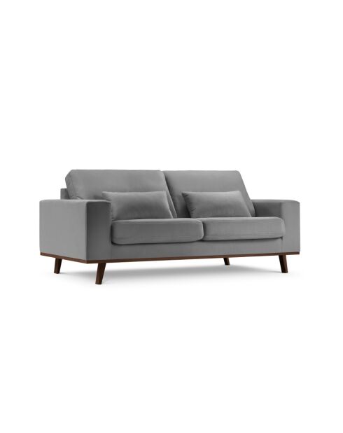 Hebe 2-Sitzer-Sofa aus Samt Grau - 199x93x83 cm