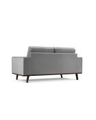 Hebe 2-Sitzer-Sofa aus Samt Grau - 199x93x83 cm
