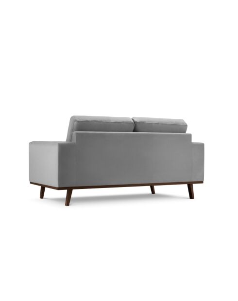 Hebe 2-Sitzer-Sofa aus Samt Grau - 199x93x83 cm