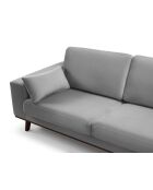 Hebe 2-Sitzer-Sofa aus Samt Grau - 199x93x83 cm