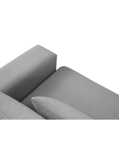 Hebe 2-Sitzer-Sofa aus Samt Grau - 199x93x83 cm