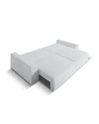 Venkel 3-zits converteerbare fluwelen bank met opbergdoos Grijs - 235x100x87 cm