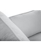 Venkel 3-zits converteerbare fluwelen bank met opbergdoos Grijs - 235x100x87 cm