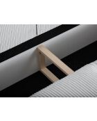 Venkel 3-zits converteerbare fluwelen bank met opbergdoos Grijs - 235x100x87 cm