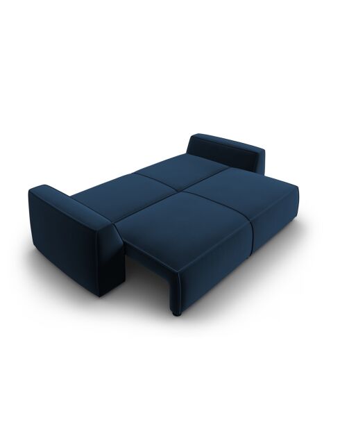 Venkel 3-zits converteerbare fluwelen bank met opbergdoos Royal Blue - 235x100x87 cm