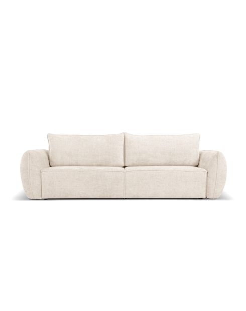 Vanda 3-Sitzer-Schlafsofa mit Stauraum Hellbeige - 244x97x91 cm