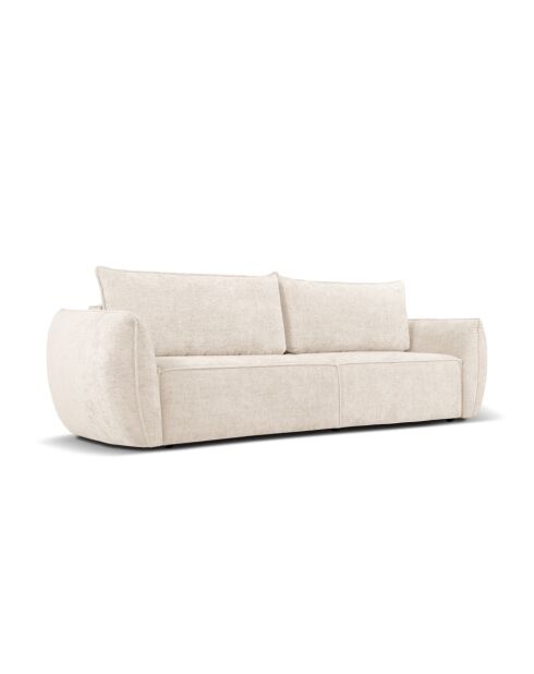 Vanda 3-Sitzer-Schlafsofa mit Stauraum Hellbeige - 244x97x91 cm