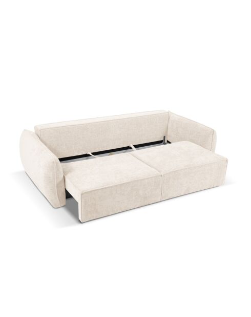 Vanda 3-Sitzer-Schlafsofa mit Stauraum Hellbeige - 244x97x91 cm