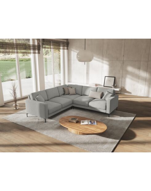 Venus Symmetric Ecksofa 5 Sitzer Hellgrau - 250x238x90