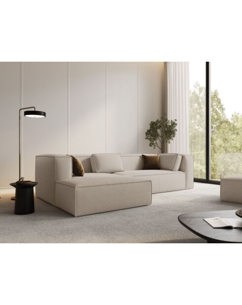 Verbena 4-Sitzer-Ecksofa links Beige - 282x166x73