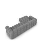 Aster Modulares Ecksofa aus Samt für 4 Personen, links, Hellgrau - 300x162x70