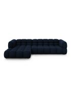 Aster Modulares Ecksofa aus Samt für 4 Personen, links, Königsblau — 300x162x70