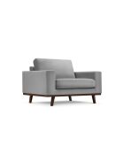 Hebe 1-zits fluwelen fauteuil grijs - 121x93x83 cm