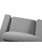 Hebe 1-zits fluwelen fauteuil grijs - 121x93x83 cm