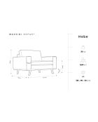 Hebe 1-zits fluwelen fauteuil grijs - 121x93x83 cm