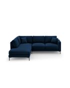 Venus 5-Sitzer-Ecksofa aus Samt links Königsblau - 254x185x90
