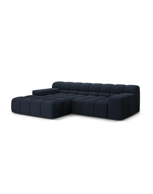 Linkes Ecksofa aus Strukturstoff Agave 2 Sitze Königsblau - 240x160x75 cm