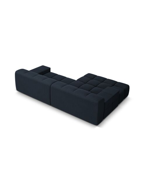 Linkes Ecksofa aus Strukturstoff Agave 2 Sitze Königsblau - 240x160x75 cm