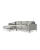 Venus 4-Sitzer-Ecksofa aus Strukturstoff links Hellgrau - 248x160x90