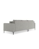 Venus 4-Sitzer-Ecksofa aus Strukturstoff links Hellgrau - 248x160x90