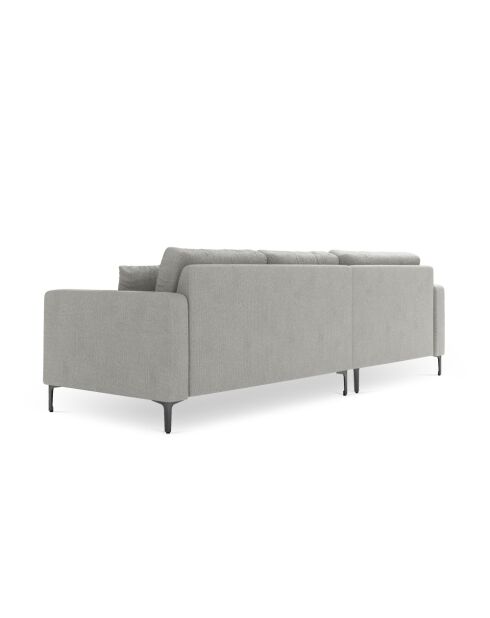 Venus 4-Sitzer-Ecksofa aus Strukturstoff links Hellgrau - 248x160x90