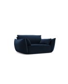 Vanda 1-zits fluwelen fauteuil koningsblauw - 128x110x85 cm